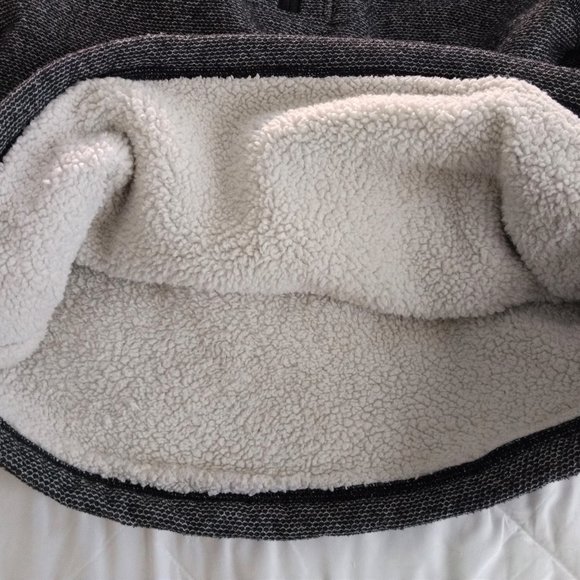 ORVIS Pullover Men's L Gray Sweater 1/4 Zip Pockets Sherpa Lining Mock Neck - Picture 7 of 15